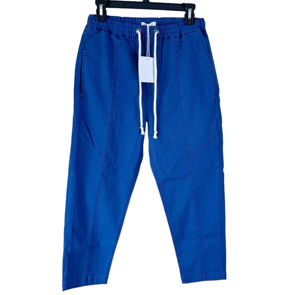NWT Pistola French‎ Blue Tiff Trousers Joggers 26 Elastic Waist High Rise - Picture 7 of 7